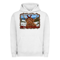 Pigment Lunar Rock merry christmas highland cow with farm Urban Hoodie - RanaPortraitStore
