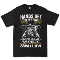 Black mens hands off of my rod bass fishing fisherman t shirt Premium Tee - linhVisuals