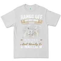 Dove Grey mens hands off of my rod bass fishing fisherman t shirt Premium Tee - linhVisuals