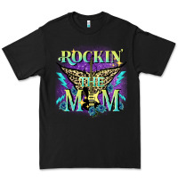 Black Rockin' the mom Mother's Day Premium Tee - FaDigitalArtStudio