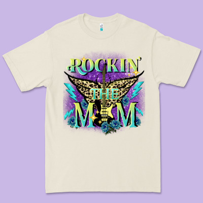 Rockin' The Mom Mother's Day Premium Tee Designed By Fadigitalartstudio