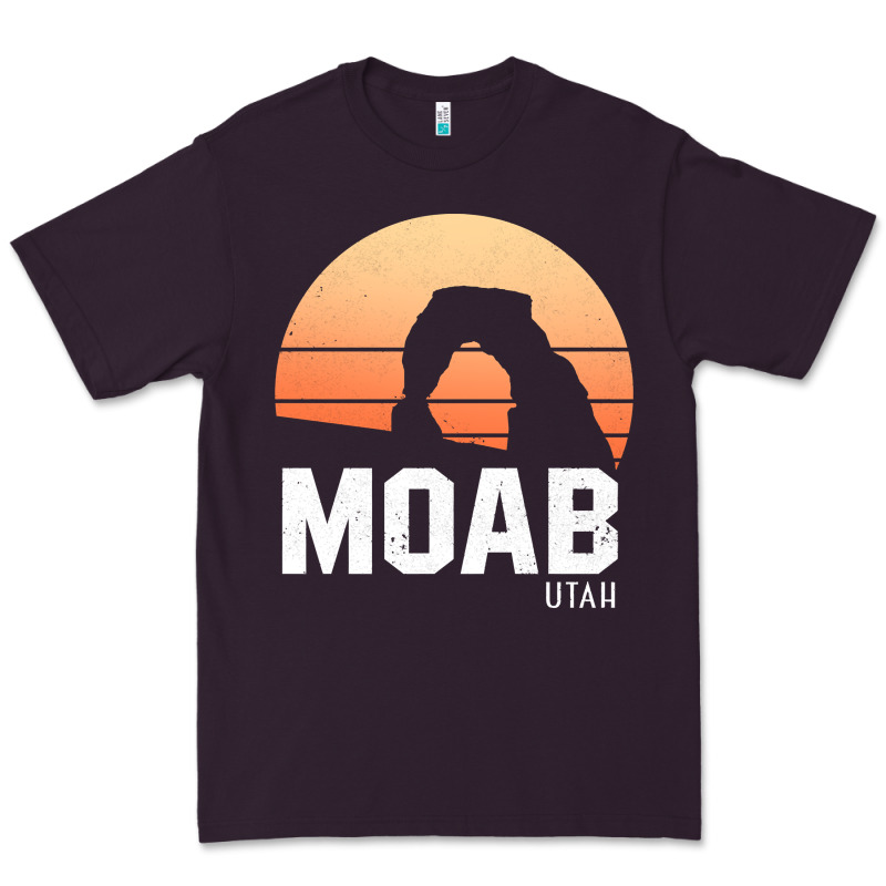Moab Utah Arches National Park Vintage Retro Outdoor Hiking Pullover H Premium Tee by linhVisuals | Teevron