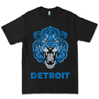 Black funny vintage lion face head detroit gifts tank top Premium Tee - linhVisuals