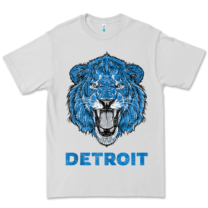 Funny Vintage Lion Face Head Detroit Gifts Tank Top Premium Tee by linhVisuals | Teevron