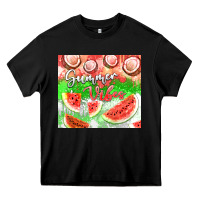Watermelon And Coconut Summer 20oz Skinny Tumbler Heavy Core Tee | Teevron