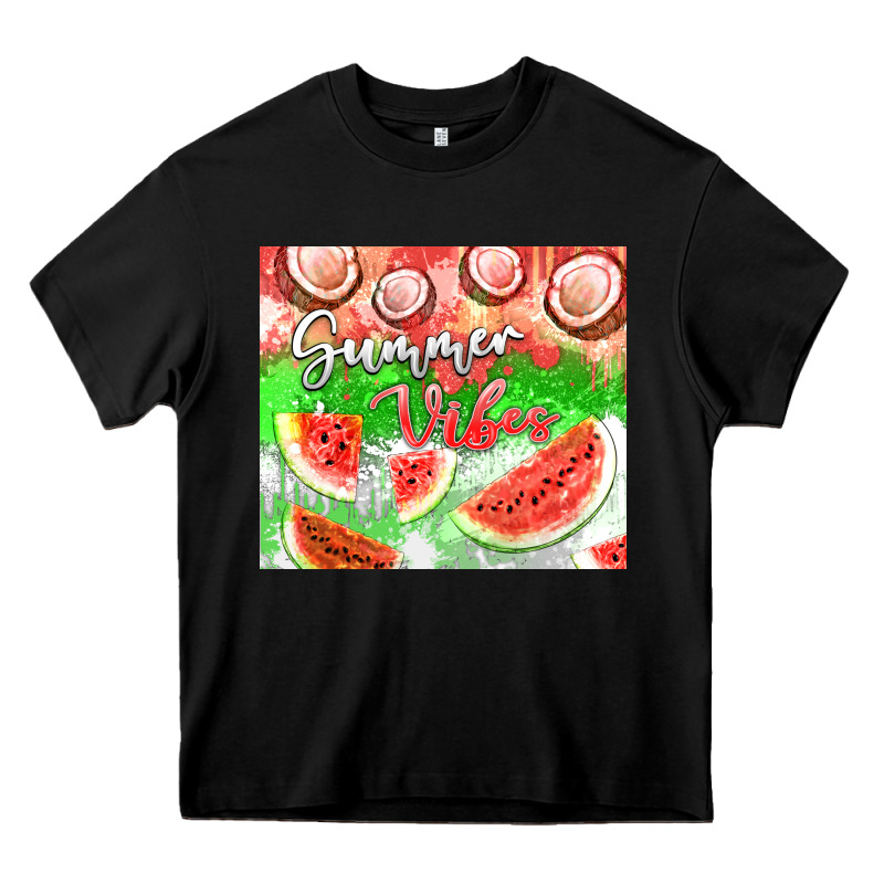 Watermelon And Coconut Summer 20oz Skinny Tumbler Heavy Core Tee by FaDigitalArtStudio | Teevron