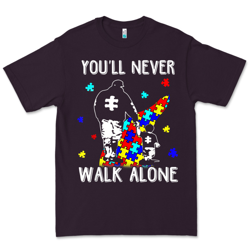 Autism Dad You Will Never Walk Alone Support Autism Son T Shirt Premium Tee by linhVisuals | Teevron