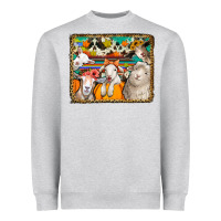 Heather Grey autumn sheeps Heavyweight Sweatshirt - Jasminsmagicworld