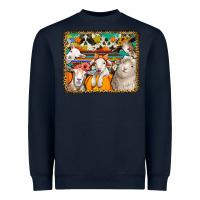 Navy autumn sheeps Heavyweight Sweatshirt - Jasminsmagicworld