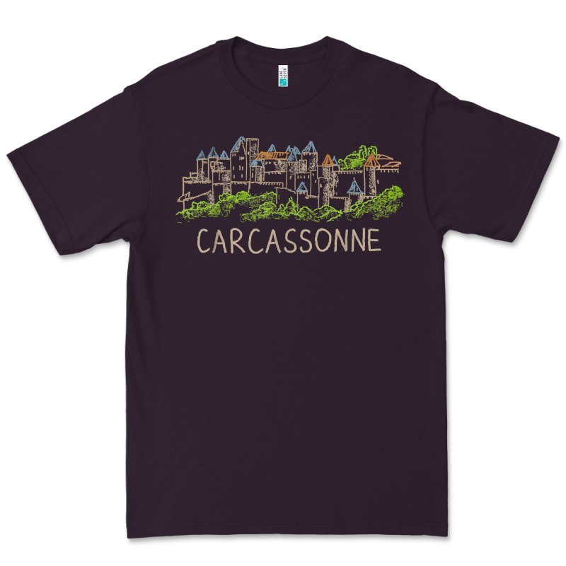 Carcassonne France Unique Hand Drawn Art Gift Men Women T Shirt Premium Tee by linhVisuals | Teevron