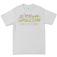 Dove Grey carcassonne france unique hand drawn art gift men women t shirt Premium Tee - linhVisuals