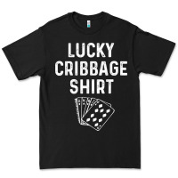 Black funny cribbage shirt lucky card game player lover gift t shirt Premium Tee - linhVisuals