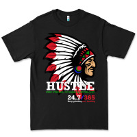 Black hustle 247 gang clothing native american men gift t shirt t shirt Premium Tee - linhVisuals