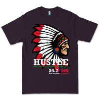 Plum hustle 247 gang clothing native american men gift t shirt t shirt Premium Tee - linhVisuals