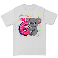 Dove Grey kids 6th birthday shirt for girls koala bear 6 years old t shirt Premium Tee - linhVisuals