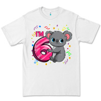 White kids 6th birthday shirt for girls koala bear 6 years old t shirt Premium Tee - linhVisuals