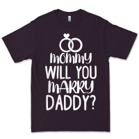 Plum kids mommy will you marry my daddy funny marriage proposal t shirt Premium Tee - linhVisuals