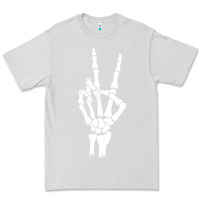 Dove Grey skeleton peace Premium Tee - linhVisuals