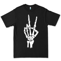 Black skeleton peace Premium Tee - linhVisuals