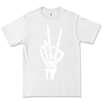 White skeleton peace Premium Tee - linhVisuals