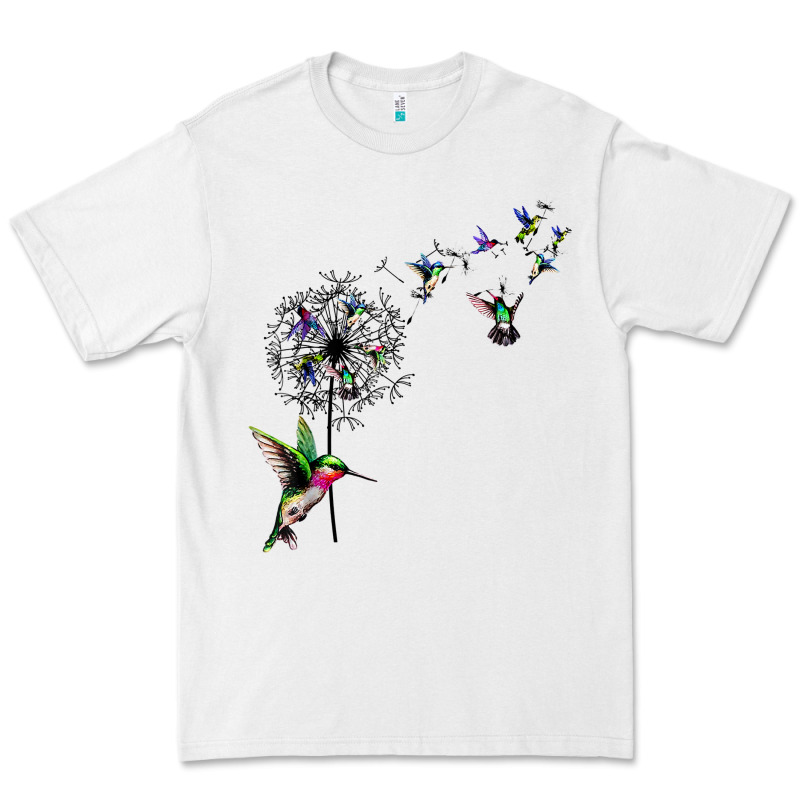Bird Hummingbird Dandelion Flowers Shirt For Women Men T Shirt Premium Tee by linhVisuals | Teevron