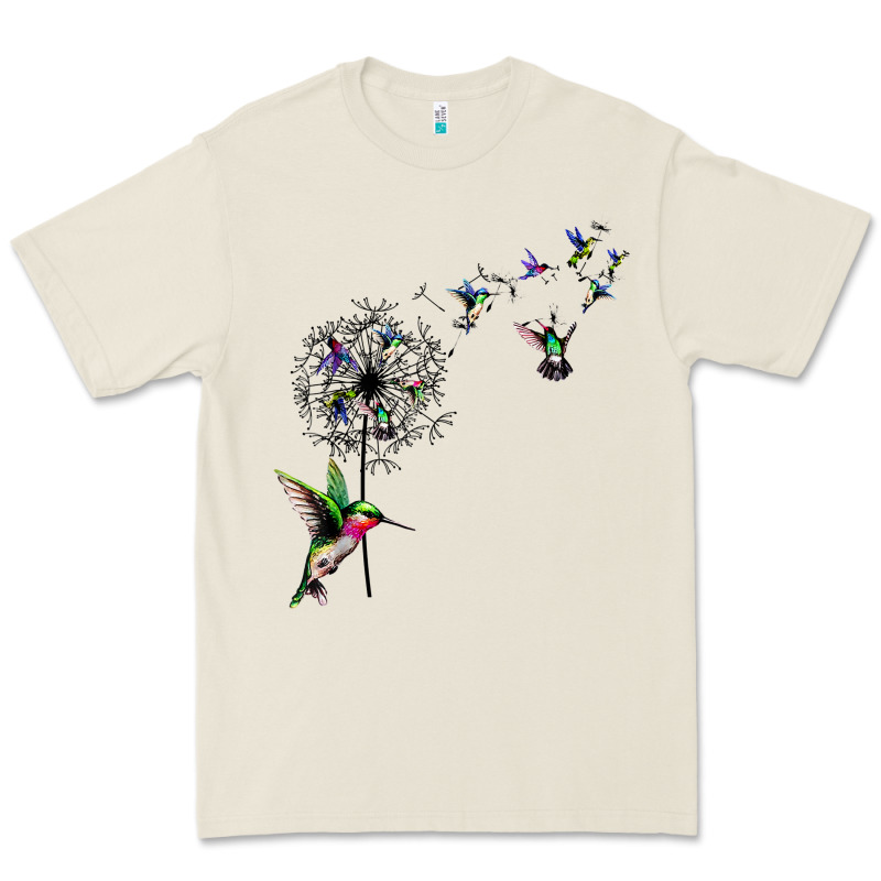 Bird Hummingbird Dandelion Flowers Shirt For Women Men T Shirt Premium Tee by linhVisuals | Teevron
