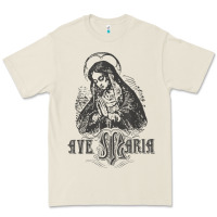 Bone ave maria schubert latin mass blessed mother hail mary lady t shirt Premium Tee - linhVisuals