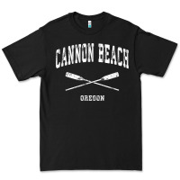 Black cannon beach oregon vintage nautical crossed oars t shirt Premium Tee - linhVisuals