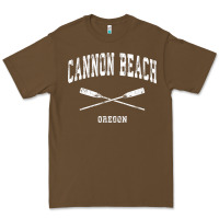 Cannon Beach Oregon Vintage Nautical Crossed Oars T Shirt Premium Tee | Teevron