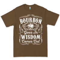 Cacao bourbon goes in wisdom comes out funny whiskey lover gift premium t sh Premium Tee - linhVisuals