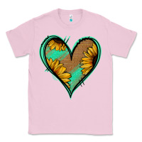 Bubblegum Pink Sunflower Heart Classic Tee - Jasminsmagicworld