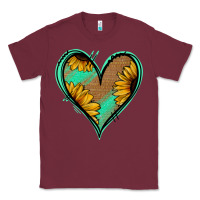 Burgundy Sunflower Heart Classic Tee - Jasminsmagicworld