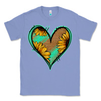 Colony Blue Sunflower Heart Classic Tee - Jasminsmagicworld