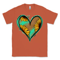 Copper Sunflower Heart Classic Tee - Jasminsmagicworld