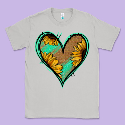 Sunflower Heart Classic Tee Designed By Jasminsmagicworld