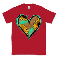 Red Sunflower Heart Classic Tee - Jasminsmagicworld
