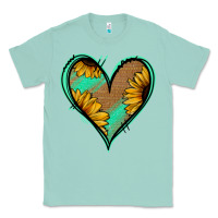Seafoam Sunflower Heart Classic Tee - Jasminsmagicworld