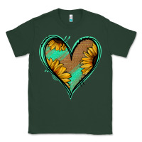 Sports Green Sunflower Heart Classic Tee - Jasminsmagicworld