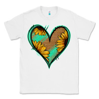 White Sunflower Heart Classic Tee - Jasminsmagicworld