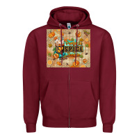 Burgundy Pumpkin spice junkie Zipper Hoodie - RanaPortraitStore