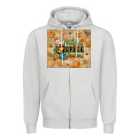 Dove Grey Pumpkin spice junkie Zipper Hoodie - RanaPortraitStore