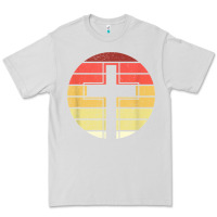 Dove Grey jesus cross retro style vintage t shirt Premium Tee - linhVisuals