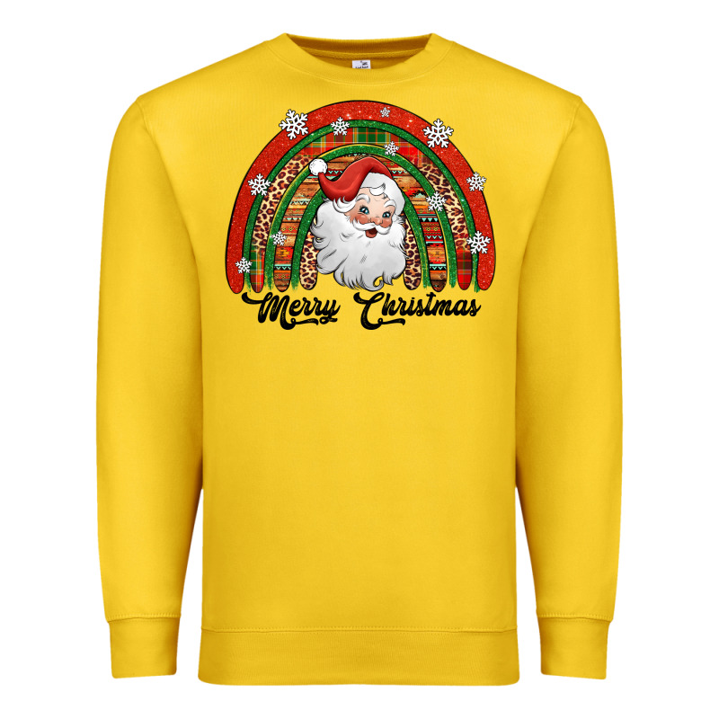 Merry Christmas Santa Rainbow Premium Sweatshirt by Jasminsmagicworld | Teevron