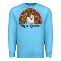 Ocean Blue merry christmas santa rainbow Premium Sweatshirt - Jasminsmagicworld