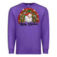 Purple merry christmas santa rainbow Premium Sweatshirt - Jasminsmagicworld