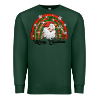 Sports Green merry christmas santa rainbow Premium Sweatshirt - Jasminsmagicworld