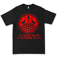 Black iww injury one is injury to all front and back red zip hoodie Premium Tee - linhVisuals