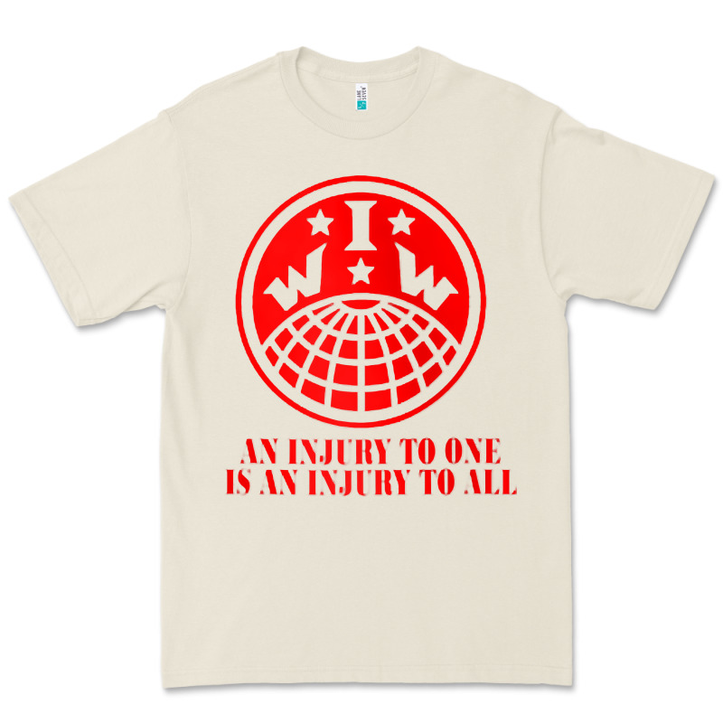 Iww Injury One Is Injury To All Front And Back Red Zip Hoodie Premium Tee by linhVisuals | Teevron