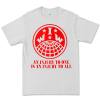 Dove Grey iww injury one is injury to all front and back red zip hoodie Premium Tee - linhVisuals