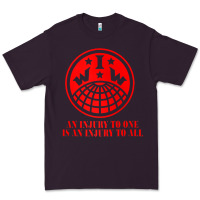 Plum iww injury one is injury to all front and back red zip hoodie Premium Tee - linhVisuals